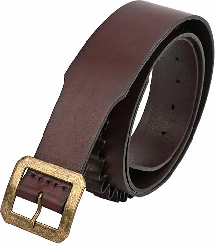 Miniatura 6 de Tourbon Calibre .44 .45 Rifle Cartucho Cinturón Cuero 25 Ranuras Redondas Pistola Bandolier Longitud Hasta 48 pulgadas