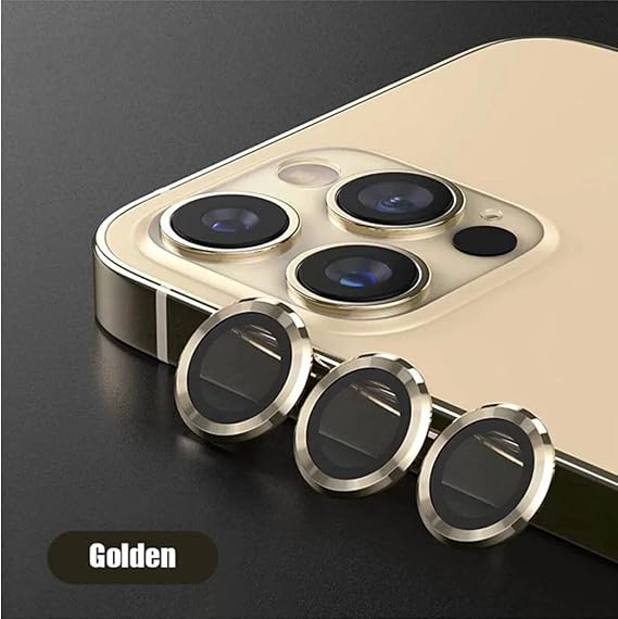Kamera Lens Koruyucu Kırılmaz Metal çerçeveli Kamera Lens Koruma Altın-Gold Apple iphone 12 Pro Max ile Uyumlu ürün