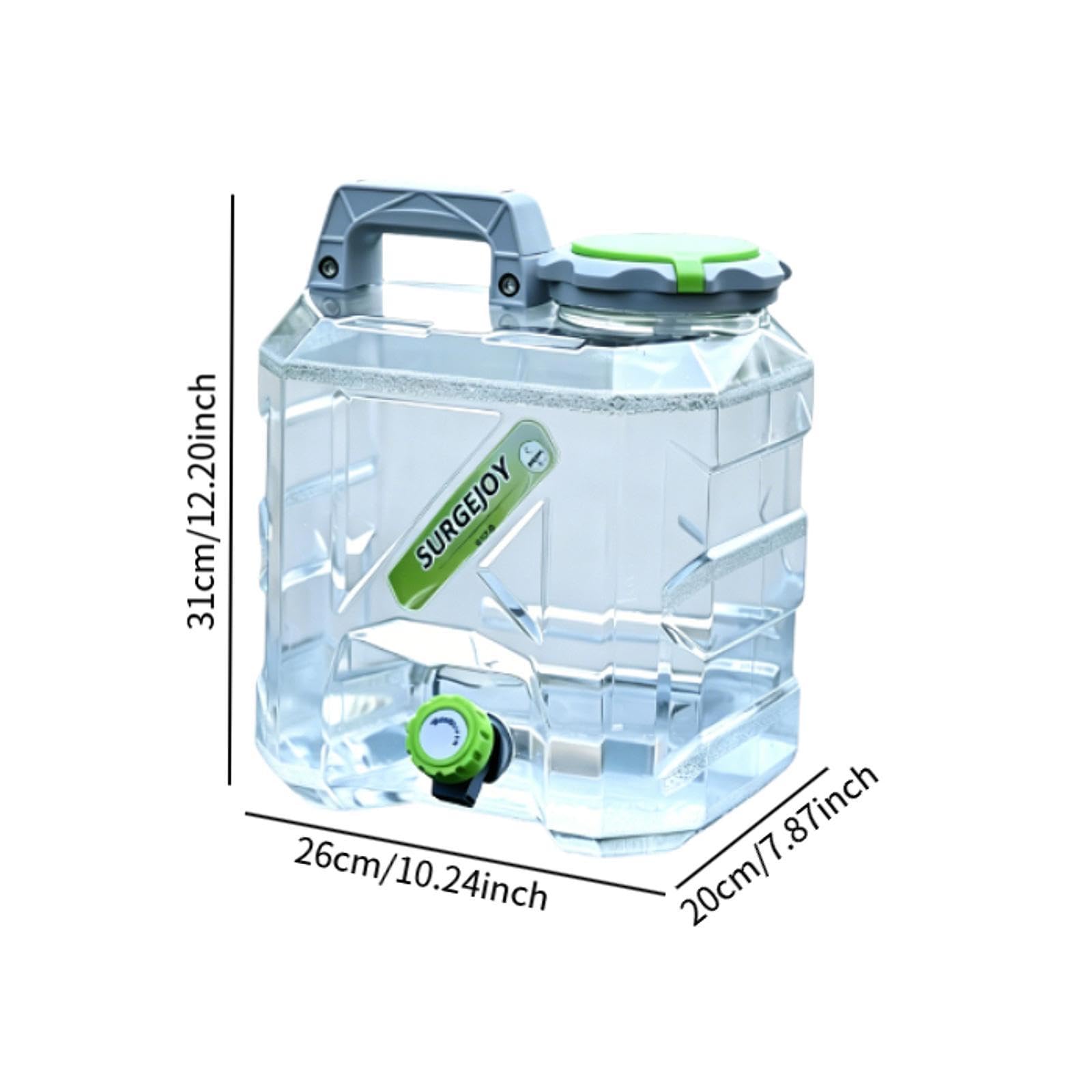 Wasserbehälter Notfall Wasserspeicher Tank mit Auslauf Tragbarer Eimer Wasserkanister Wandern Trinklager Multifunktion Robustes PP Material für Pickni