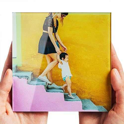 Fracture Impresión fotográfica de vidrio personalizada, 5 x 5 pulgadas, carga tu imagen, cuadrado pequeño disponible en Yaxa Peru