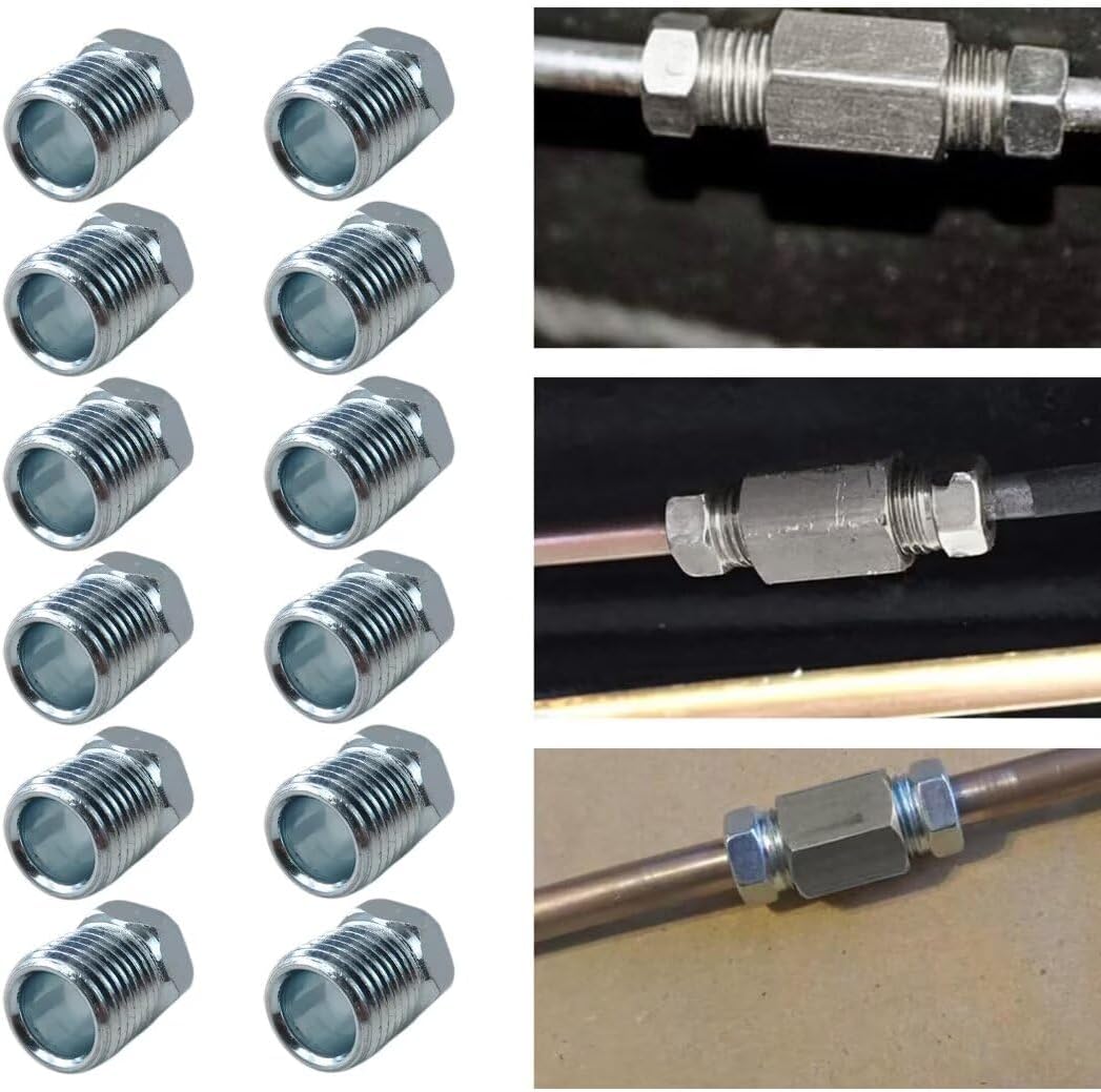 Inverted Flare Tube Nuts For 5/16" Tube, 1/2"-20 Threads (Pack of 12)