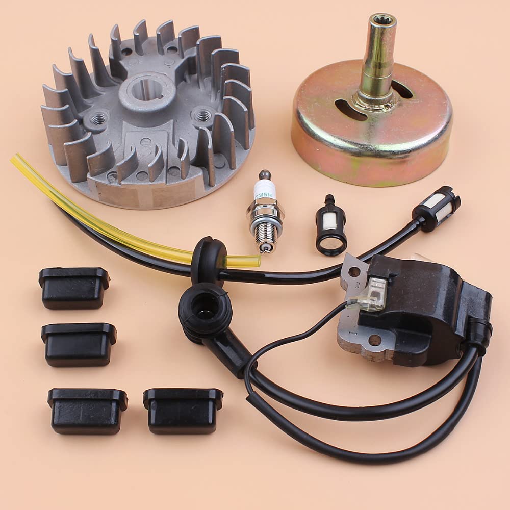 DUNLAP Kit de Tambor de Embrague 9T de Bobina de Encendido de Volante Apto for GX35 GX 35 35CC, Motor de Gasolina pequeño de 4 Tiempos, repuestos for desbrozadora