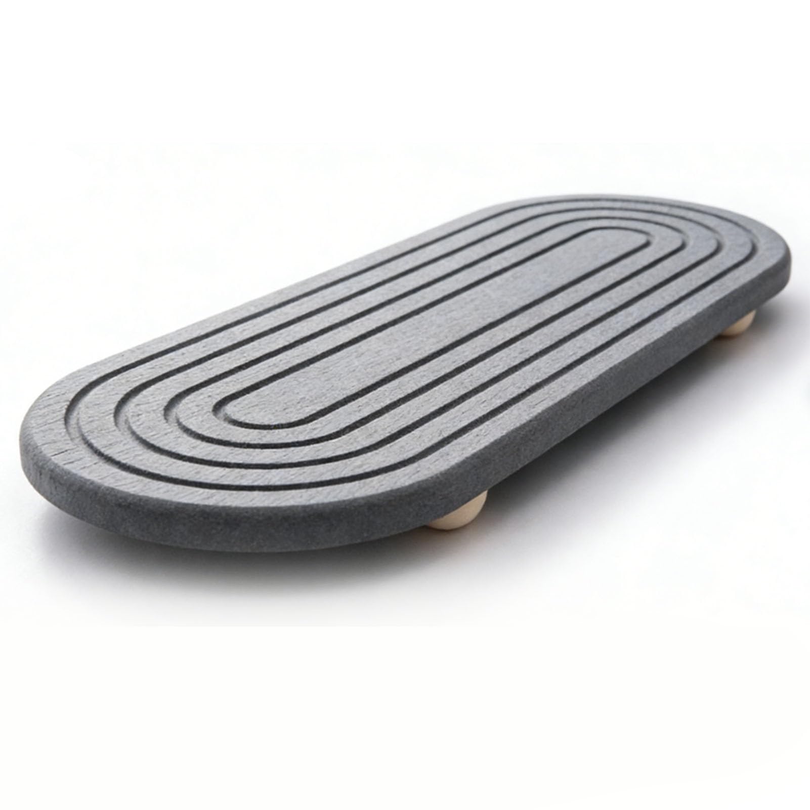 YWBL-WH Vassoio Asciugapiatti in Pietra, Tappetino Assorbente in Diatomite Ad Asciugatura Rapida con Piedini Antiscivolo in Legno, per Organizzare Saponi, Spugne (30x10 cm / 11,8x3,9 pollici)