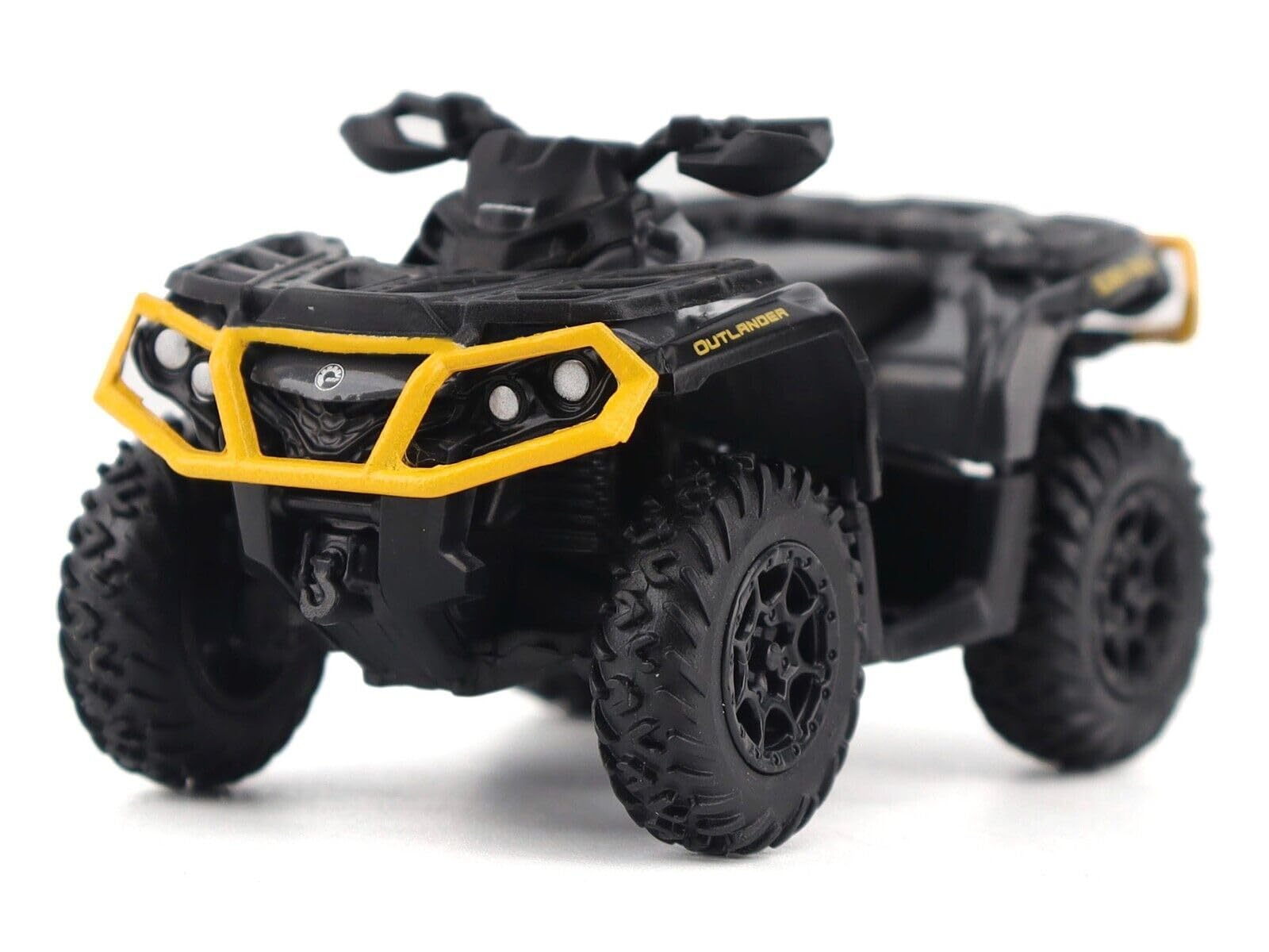 Outlander XT-P 1000R ATV Iron Gray and Neo Yellow with Driver Figure 1/32 Diecast Model by BRP Models 60006