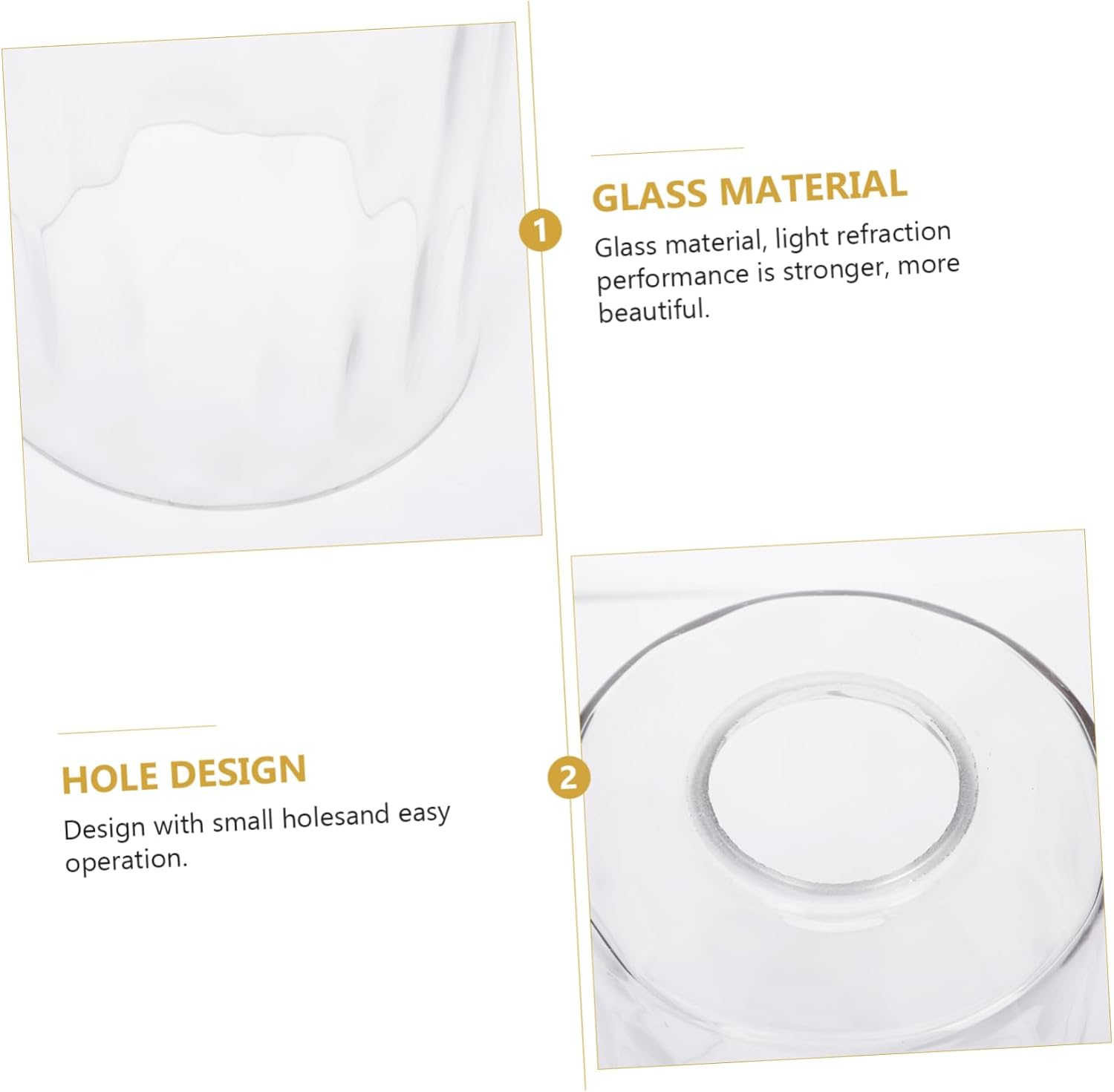 TEHAUX 2pcs Glass Lamp Shade Accessories Shade Light Fixture Glass Lampshades
