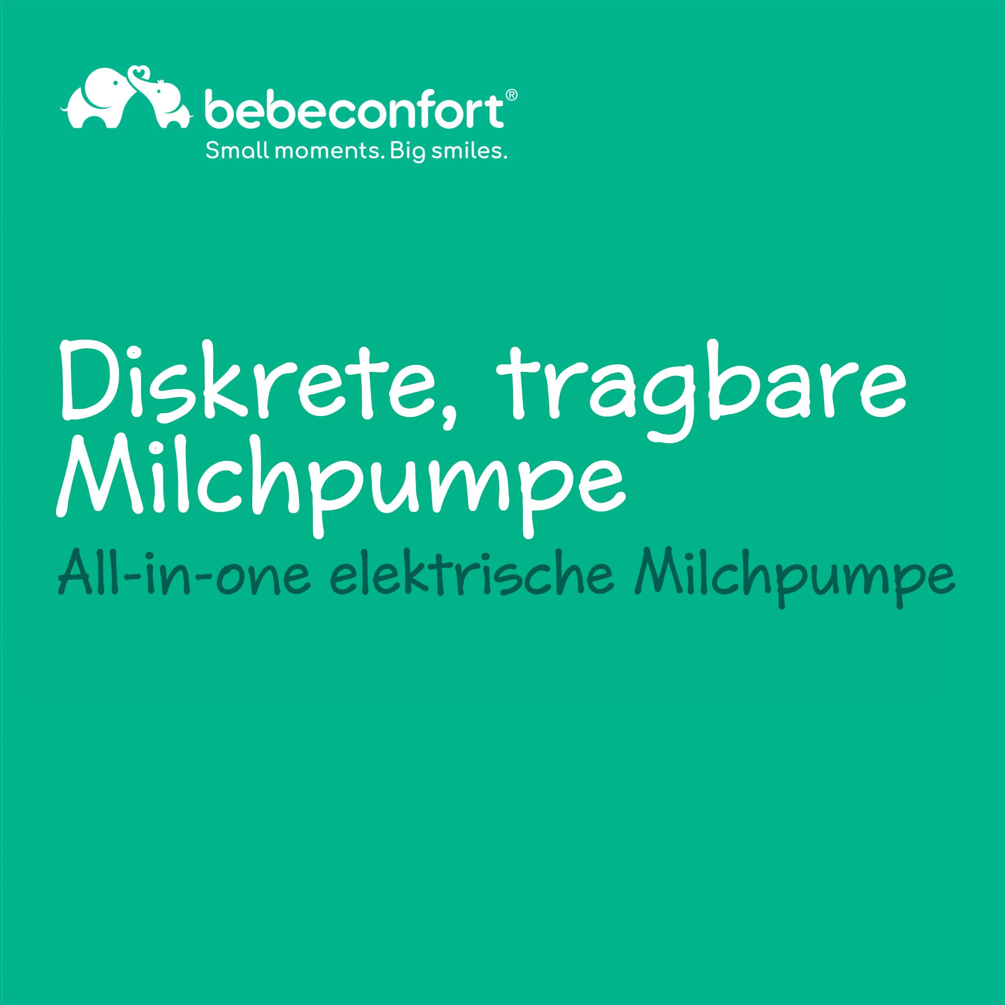 Bebeconfort Diskrete Milchpumpe Handsfree, freihändige Milchpumpe elektrisch, leises Abpumpen (51db), 3 Pumpmodi, 15 Saugstufen, langlebiger Akku, 210 ml großer Behälter