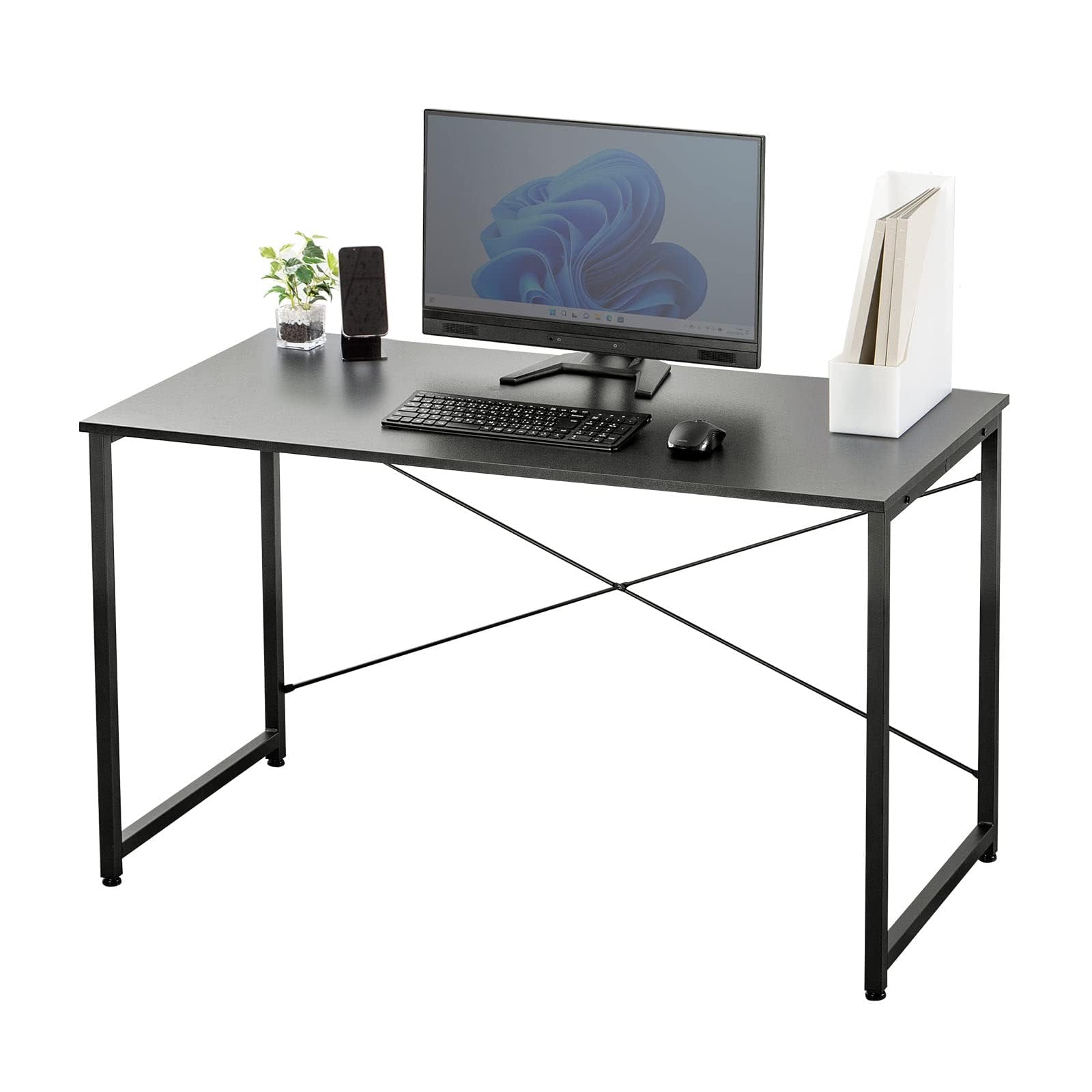 Amazon | パソコンデスク 幅120×奥行60cm モニターアーム対応 机 PC