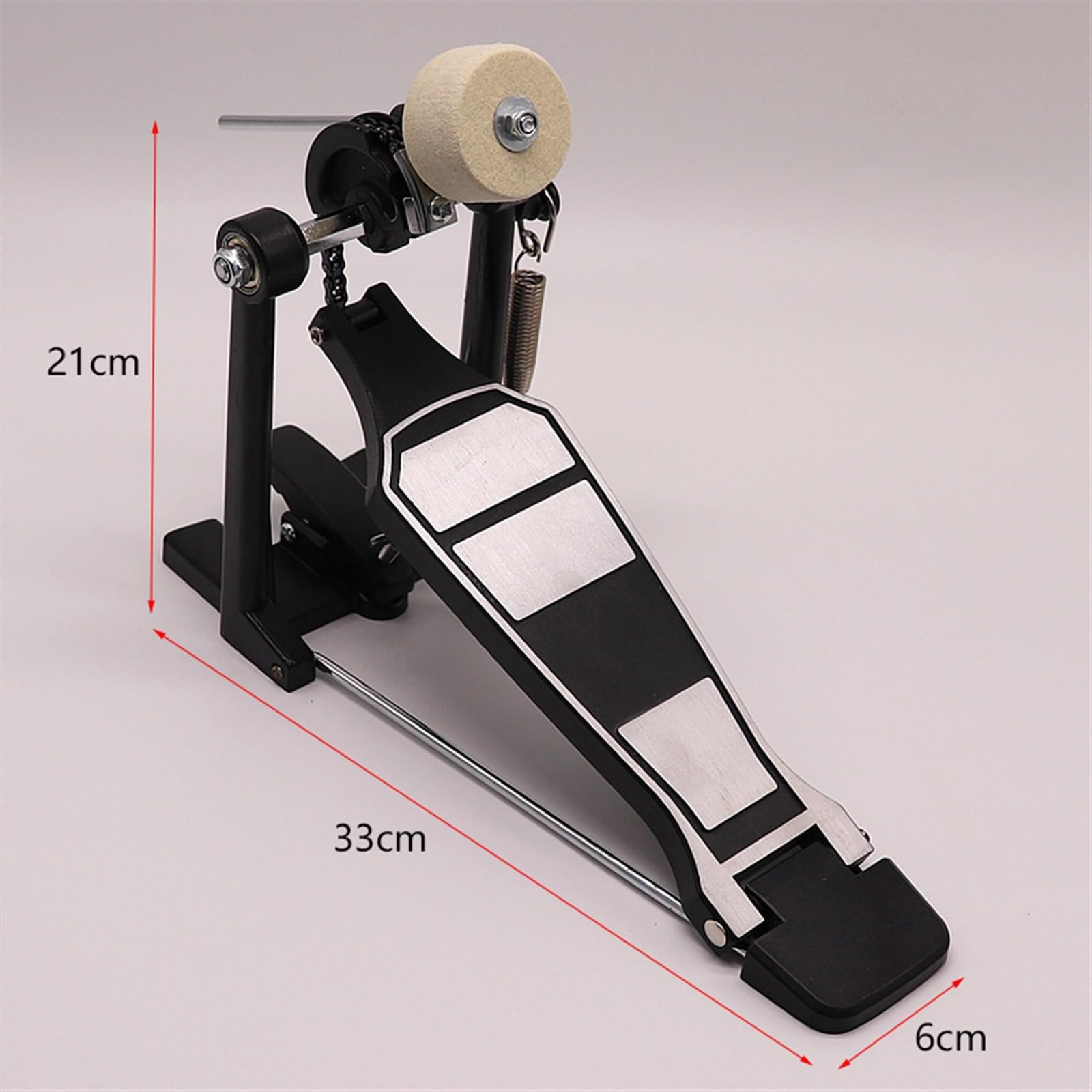 Pedale della batteria Pedale Per Grancassa Singolo Pedale Per Batteria In Metallo Pedale Per Basso Singolo Resistente (Color : 02)