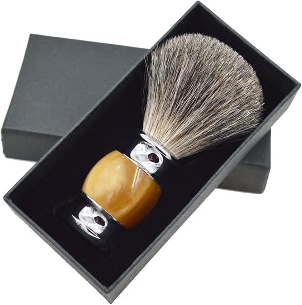 Shaving Brush Handmade Badger Hair Beard Foam Brush Portable Retro Wet Shaving Brush