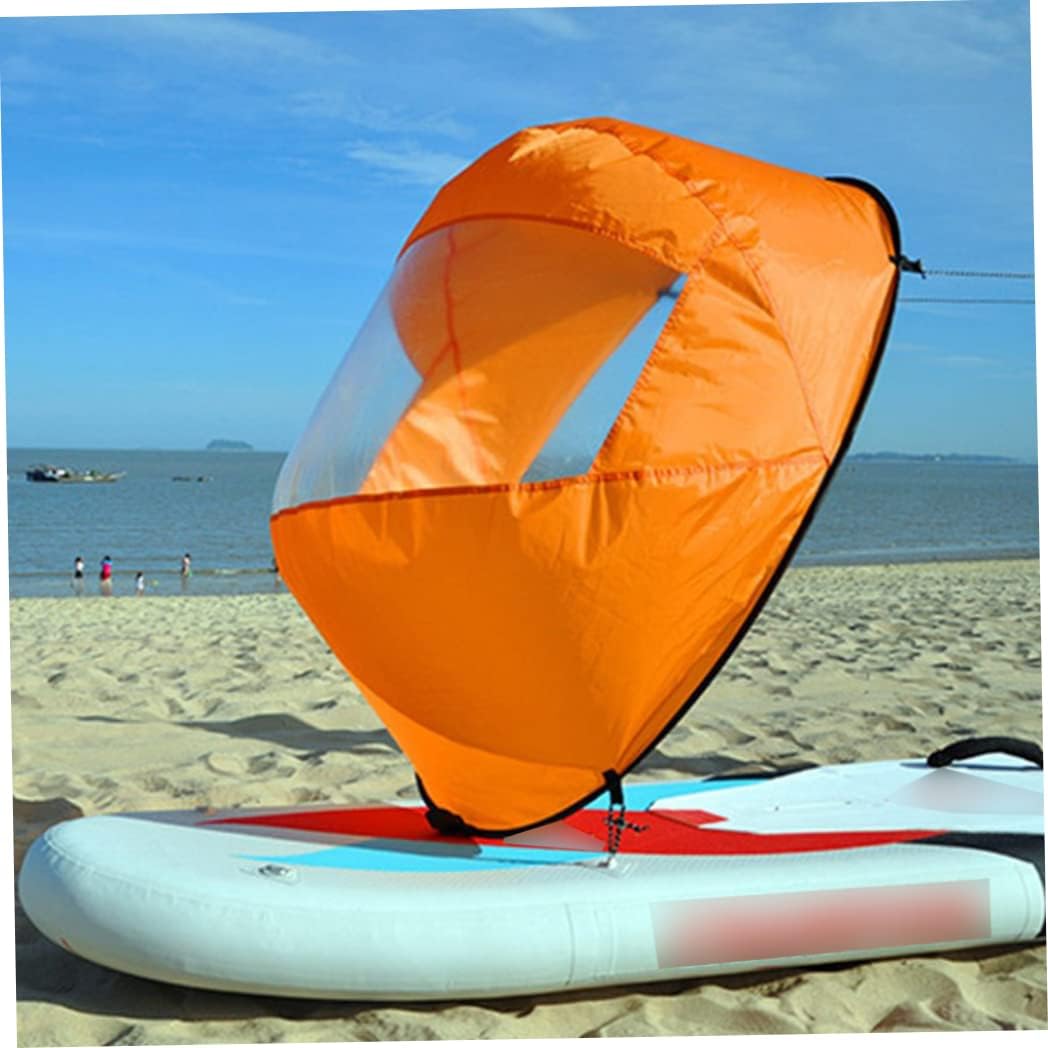 Kayak Wind Sail Foldable Kayak Wind Paddle Portable Downwind Sail with Clear Window for Inflatable Boat Accessory image 5