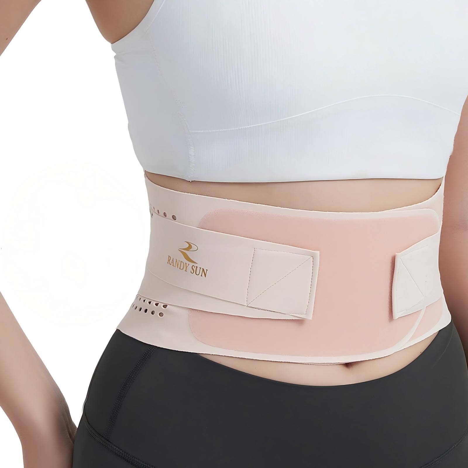 Rückenstützgürtel Ultra-dünner & Unsichtbarer Rückenstützgurt für Damen, Rückengurt Nierengurt Bauchgurt Atmungsaktive Lendenstütze für Alltag, Büro, Sport und Haushalt, Diskret unter Kleidung