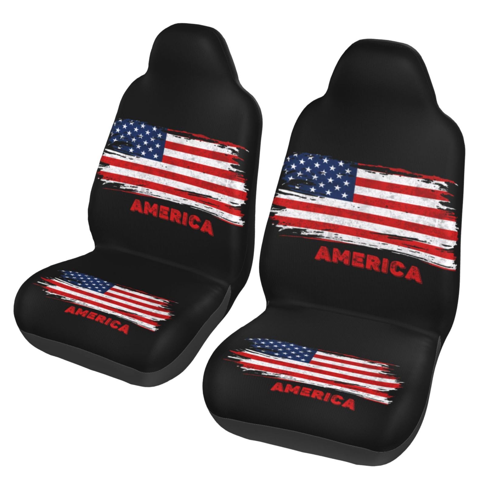 Amazon.co.jp: アメリカ国旗のカーシートカバー フロントシート