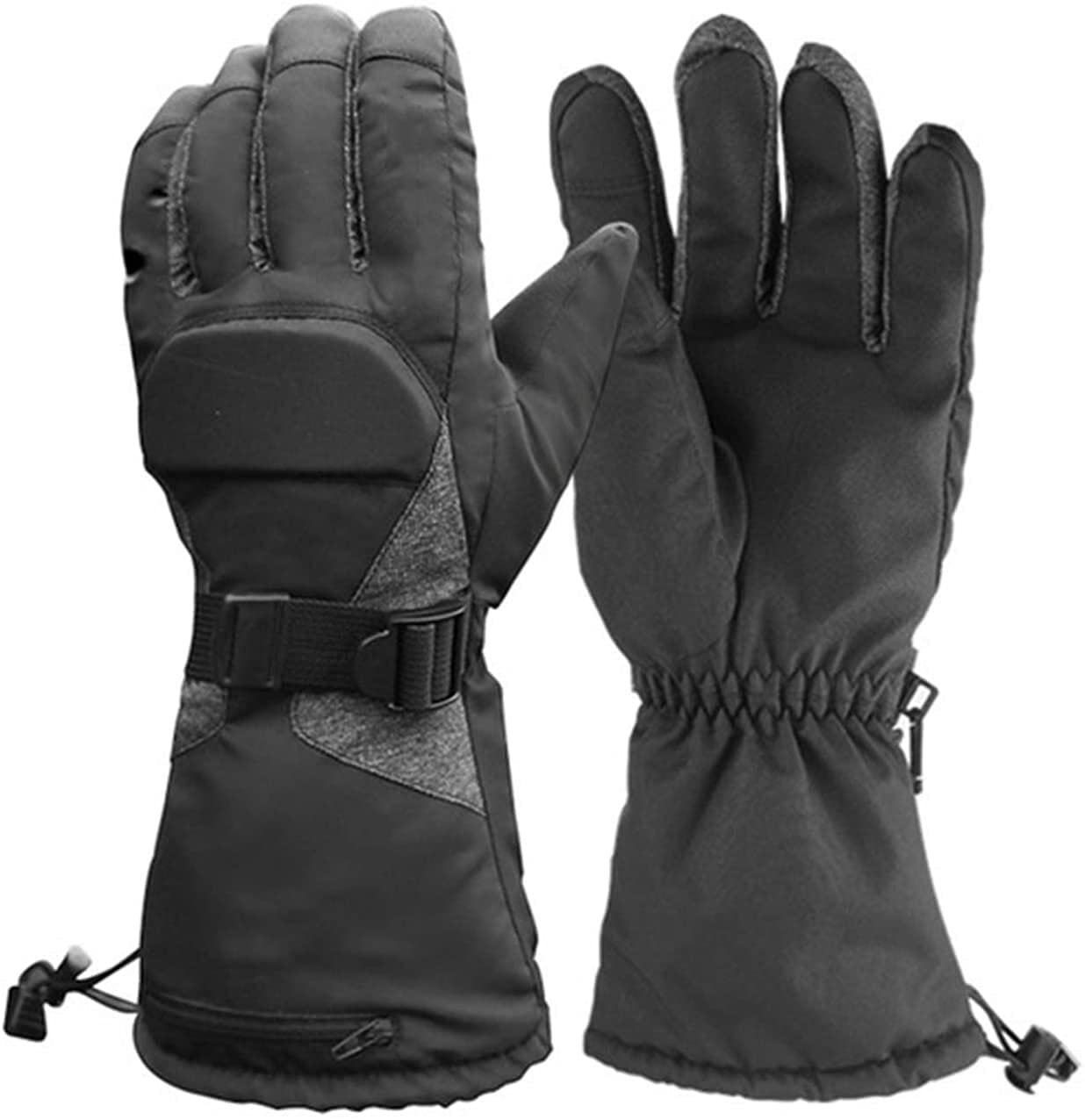 CHEWYNP Guantes térmicos Guantes térmicos 3 Archivos Temperatura Ajustable, Invierno Impermeable y Resistente al Viento Pantalla táctil Calefacción Guantes térmicos Guantes térmicos eléctr