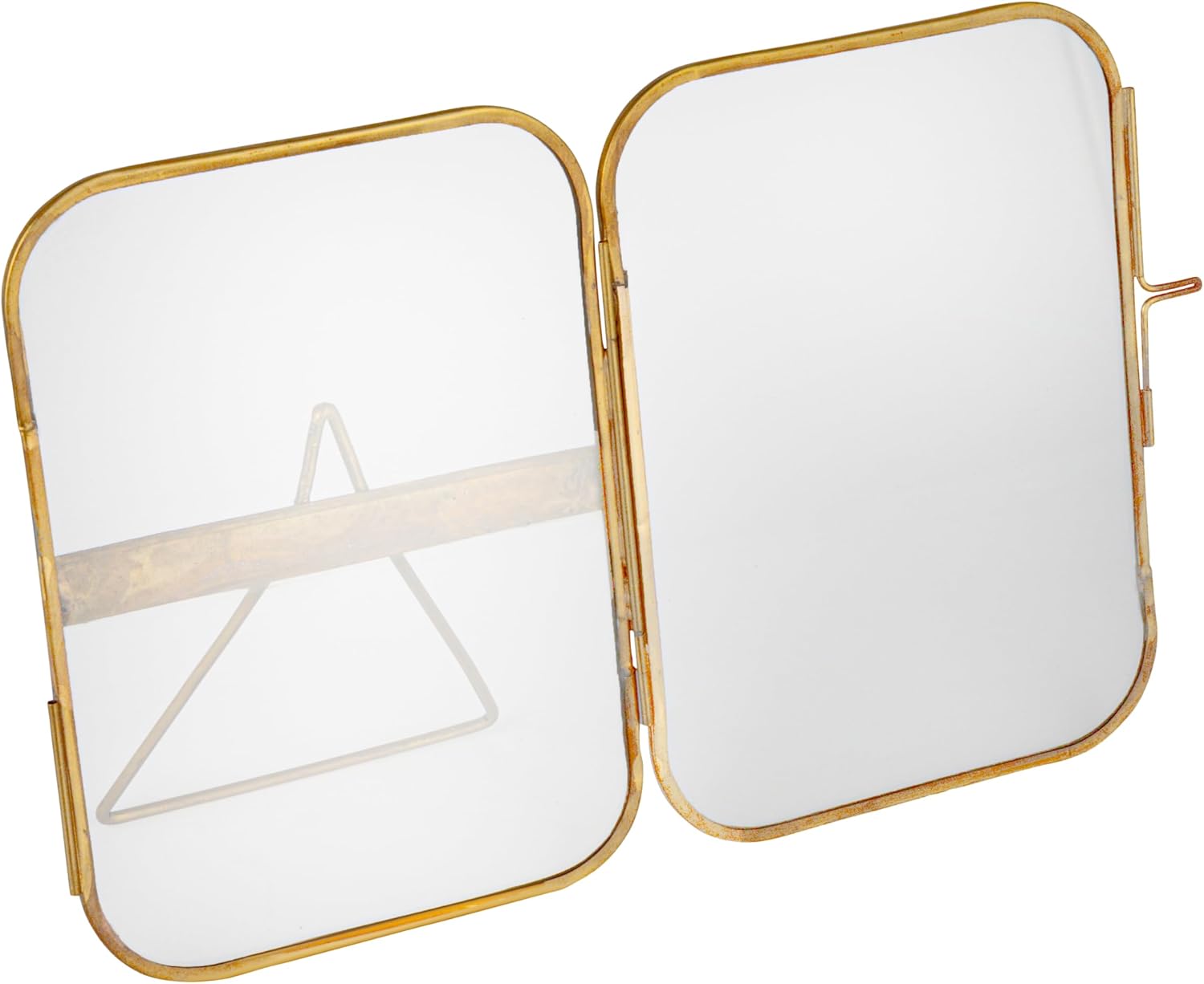 Creative Co-Op Elegant Brass and Glass Rectangular Photo Frame, Brass Color
