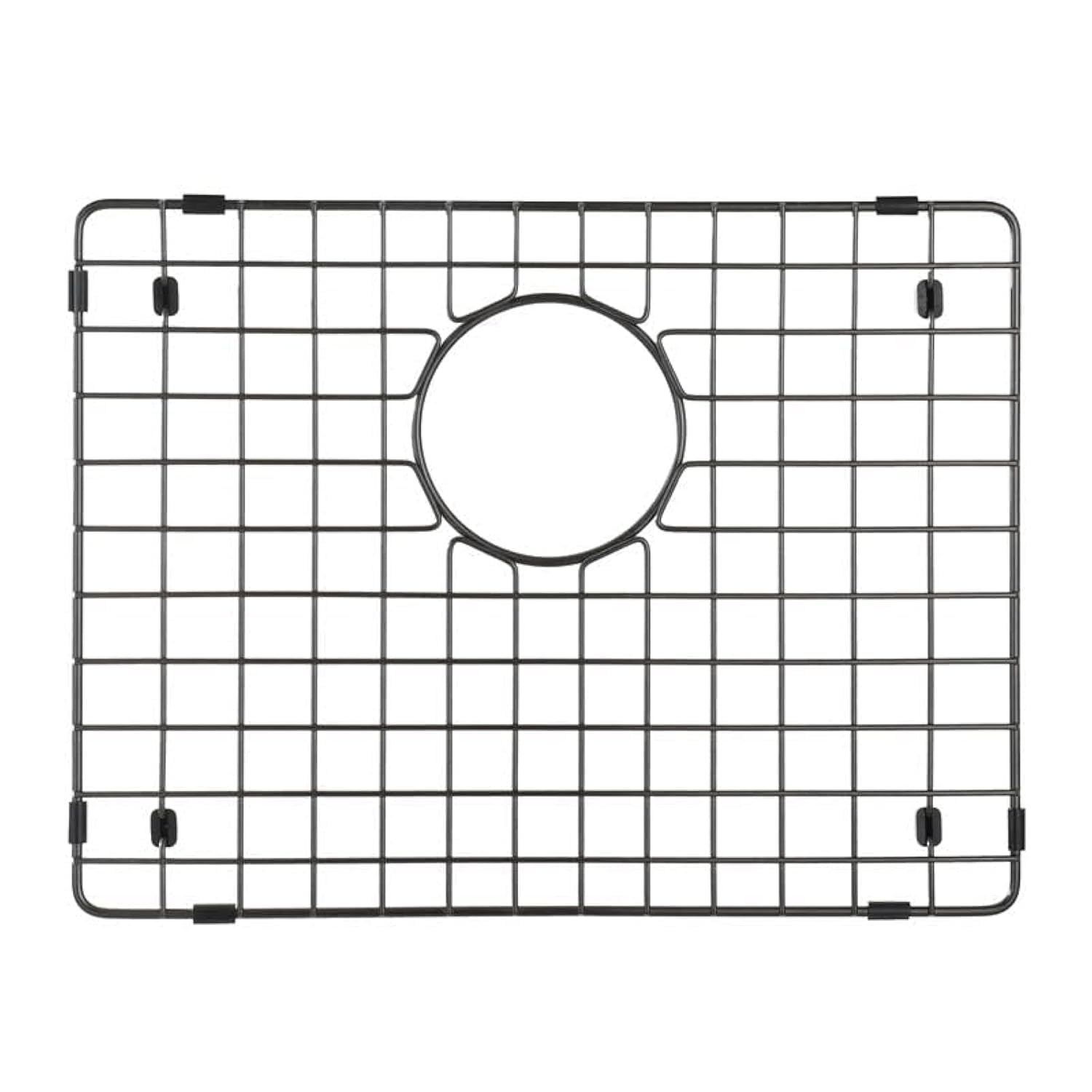 Starstar Sinks Protector Matte Black 304 Stainless Steel Kitchen Sink Bottom Grid, Rack (18 L x 15 W)