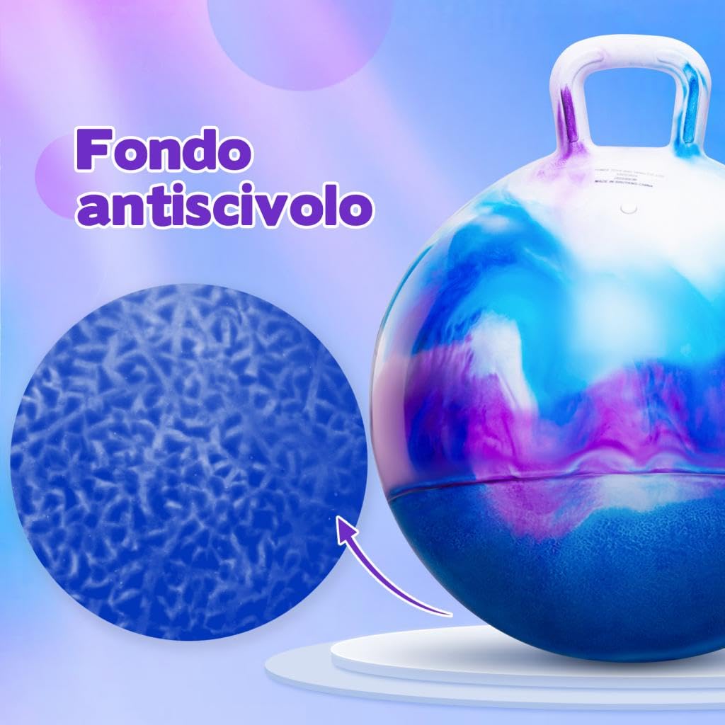 U&C Planet Balones Saltadores 55 cm Pelota de Salto para Niños 7-12 Pelota de Saltar Hinchable con Bomba Apto para Uso en Interiores y Exteriores Regalo Ideal - 3