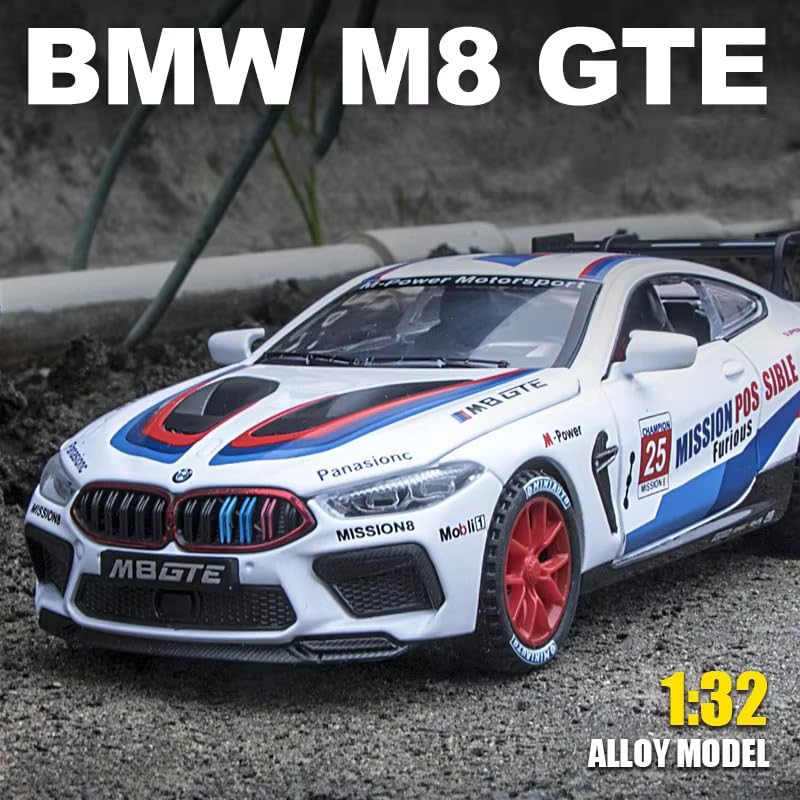 Image of VBE 1:32 B-M-W M8 GTE Exclusive Alloy Metal Die-Cast Pull Back Car | Openable 4 Doors with Light and Music | Best Boys? Gift Toy?Black?
