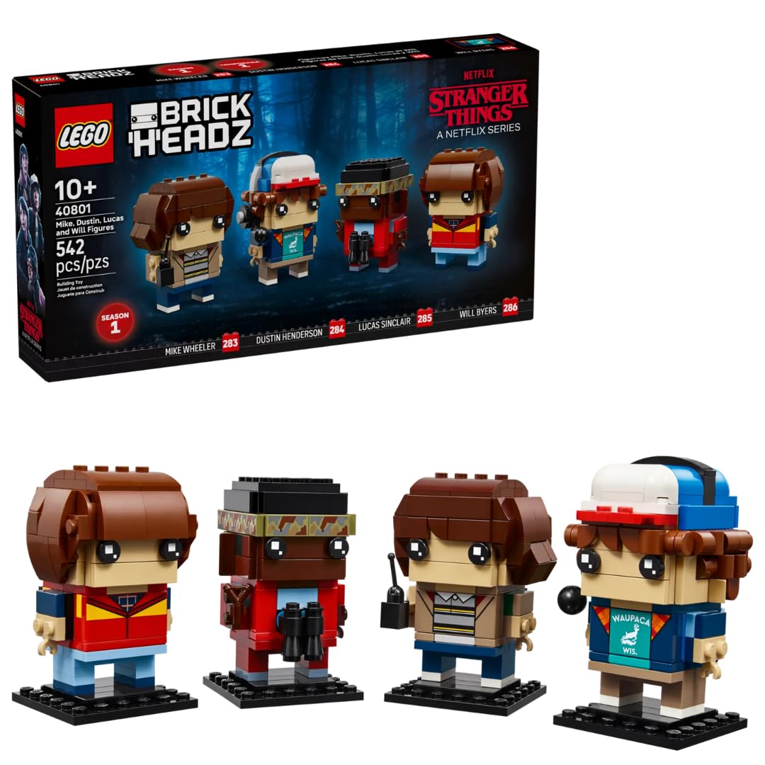LEGO BrickHeadz: Stranger Things - Mike, Dustin, Lucas and Will Figures 40801