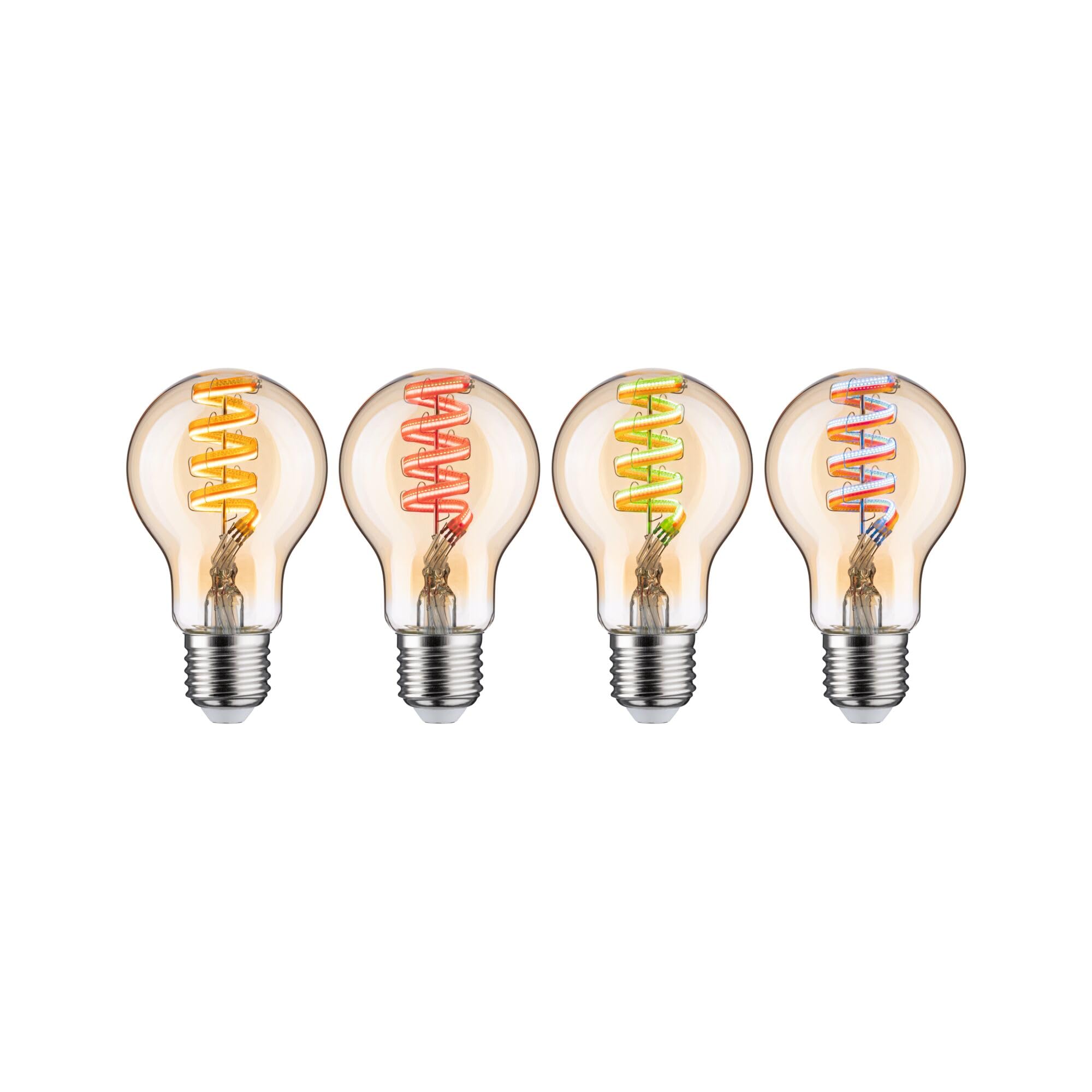 Paulmann 5281 Set Filament 230V LED Birne E27 5x470lm 5x6,3W RGBW+ dimmbar Gold