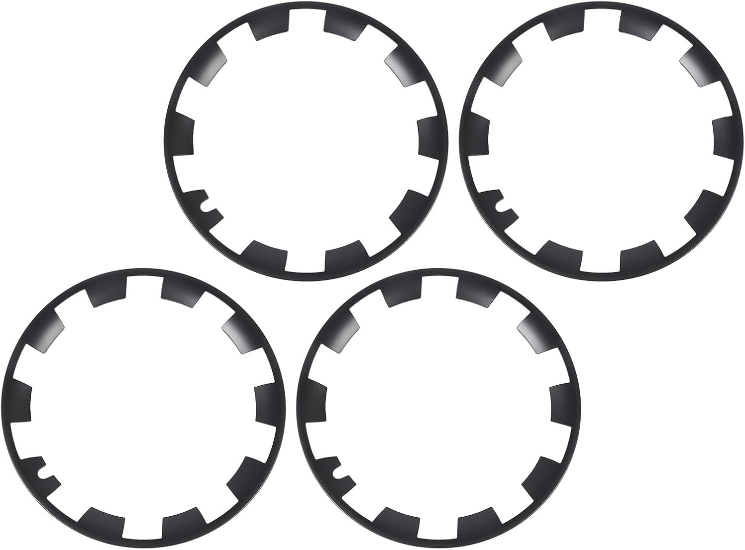 Keenso Wheel Rim Protector, 20 Inch Matte Black Alloy Wheel Protector for Curb Rash Prevention with Noise Reduction Foam Lining, Fit for 20in Induction