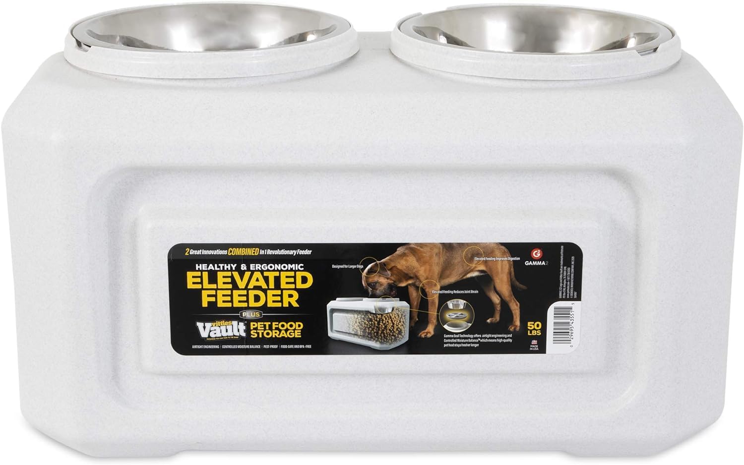 Gamma2 Vittles Vault Alimentador Elevado para Perros con