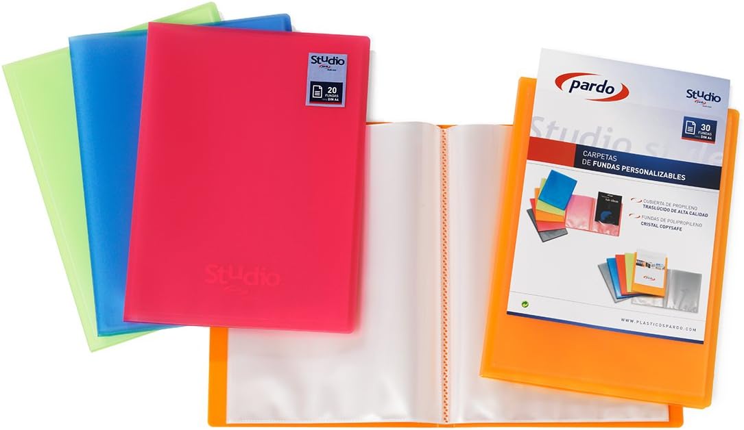 Pardo Studio Style 40 Pocket Polypropylene File - Pink