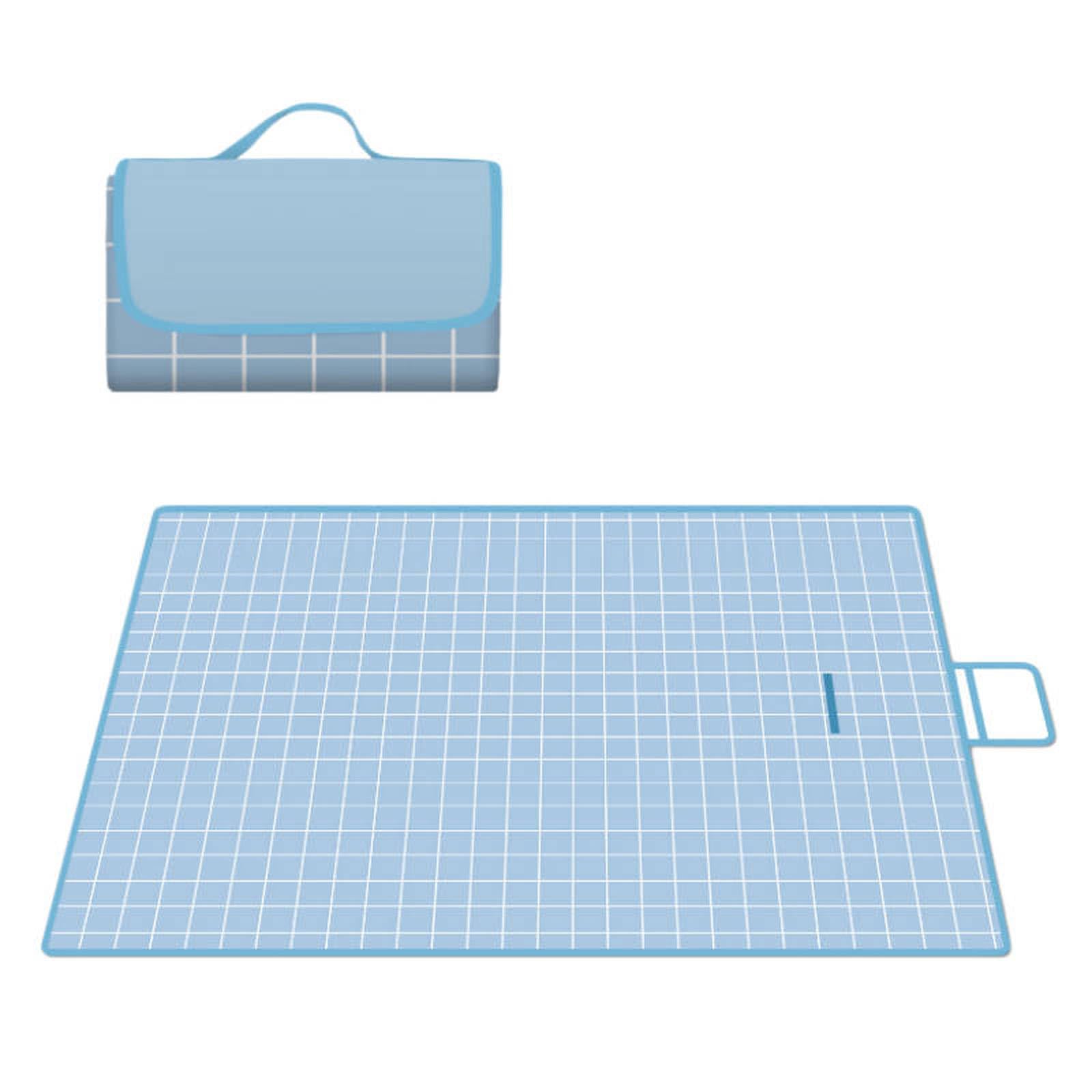 Générique Couverture de Pique-Nique Oxford Extra Large et imperméable, Tapis d'extérieur Pliable et Portable avec poignée pour Le Camping, la randonnée, Le Parc, la Plage et Les réunions de Famille