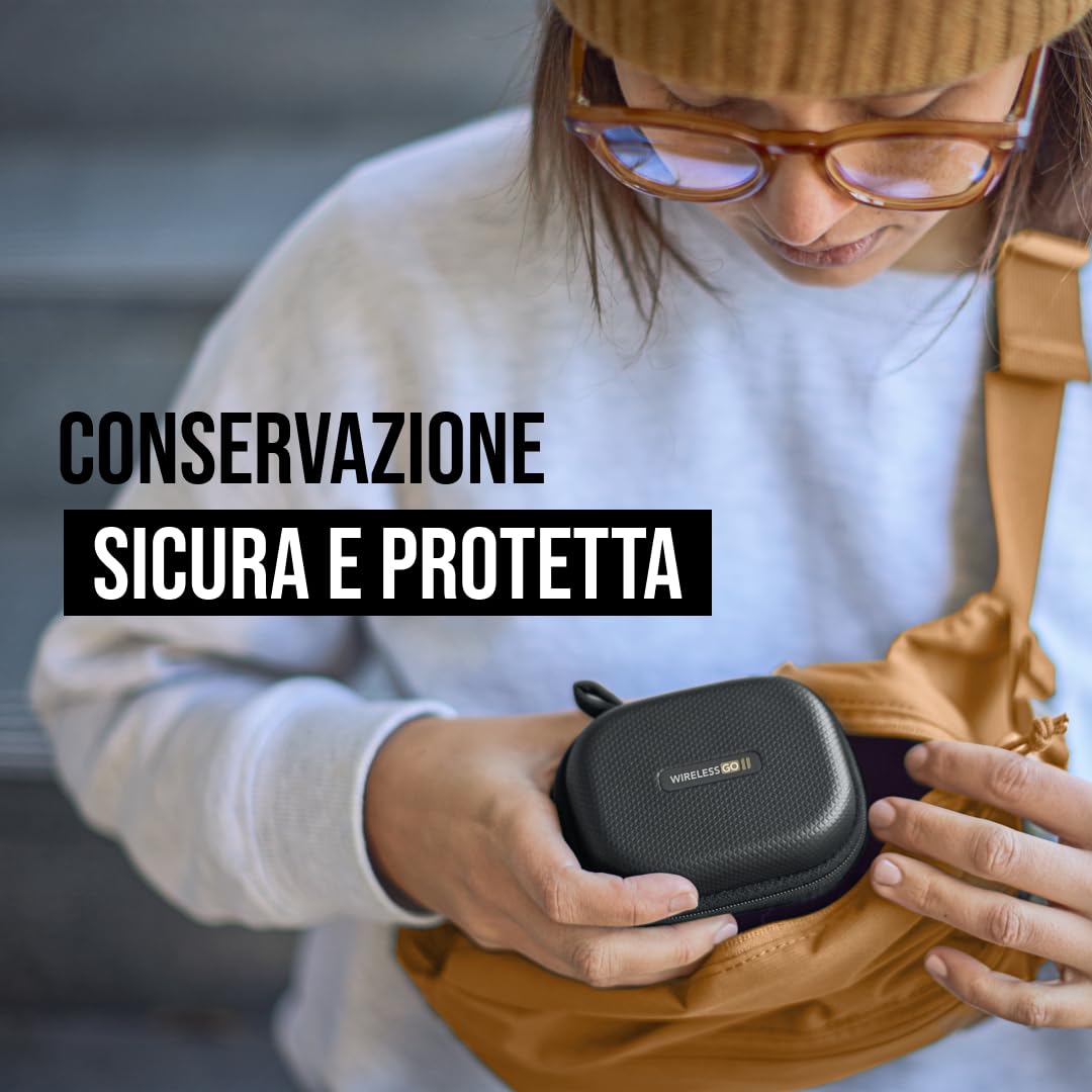 RØDE Charge Case per Wireless GO II Con Due Ricariche Complete, Struttura Robusta e Sistema di Chiusura con Cerniera