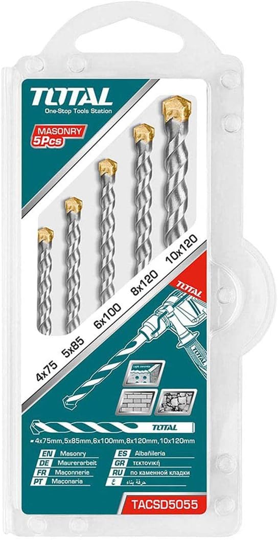 TOTAL - Maza de Goma | 220 g | Adecuado Para los Trabajos de Alicatado | Para Ajuste de Piezas de Cerámica | Golpea Sin Dañar la Superficie | Mango de Fibra | Cabeza de Goma