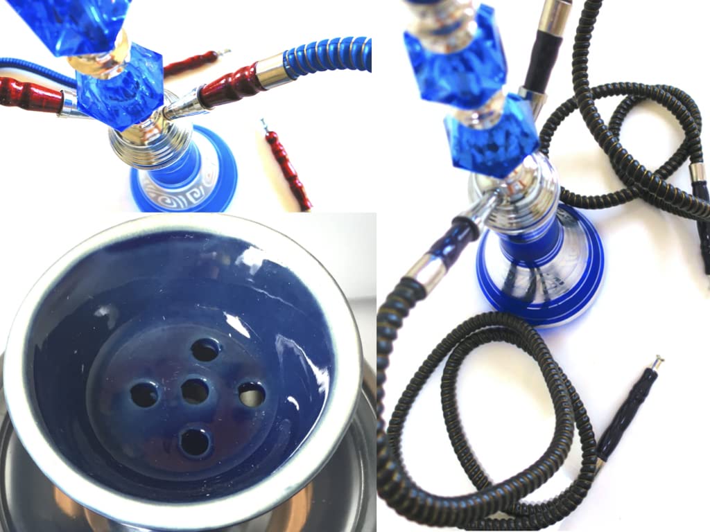 Amazon.co.jp: 【大型サイズ 】ブルーシーシャ(ホース2本) 水タバコ  