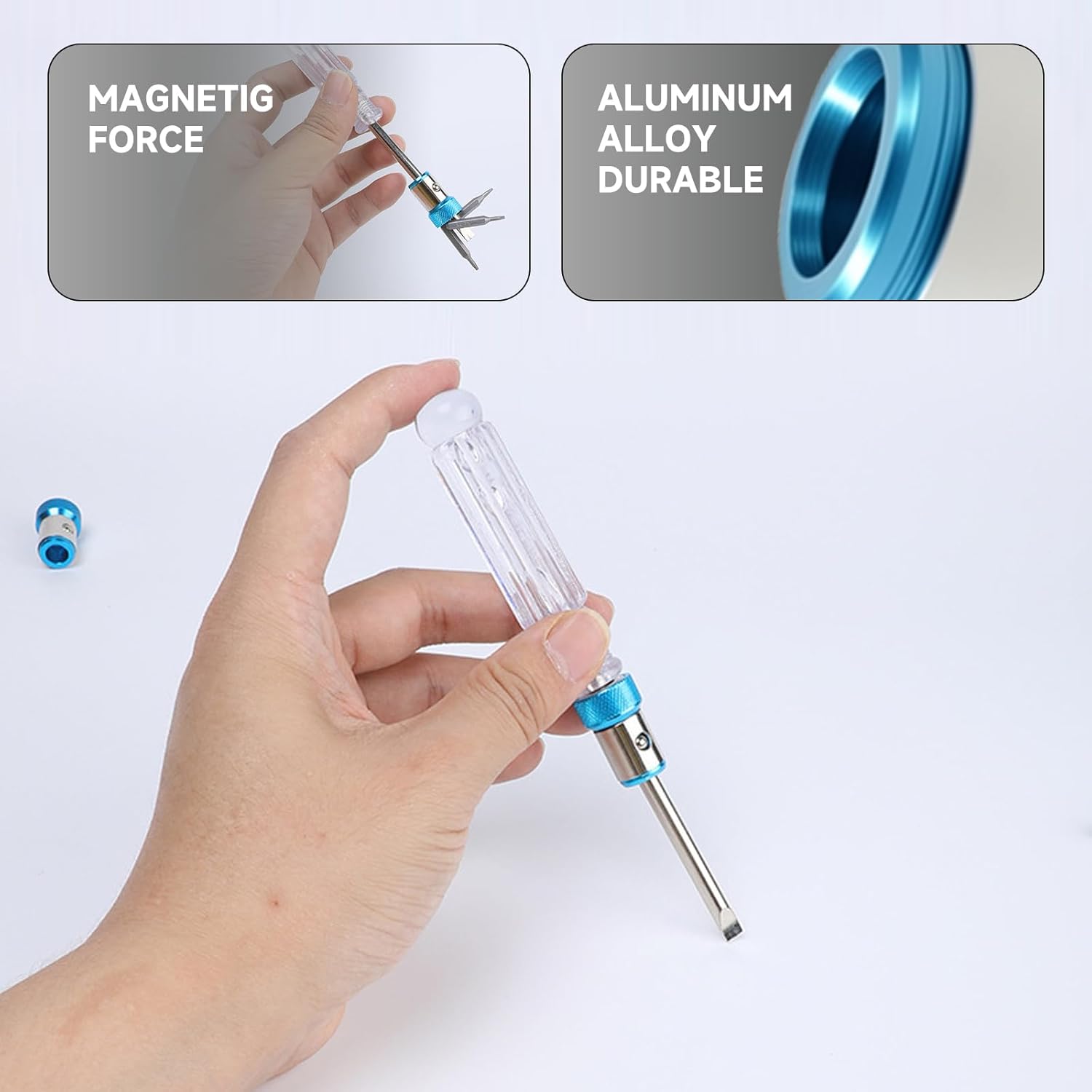 3PCS Strong Magnetic Screw Rings, Universal 1/4 Inch Bit Holder for Secure Screw Retention, Ideal for Power Drills & Hand Screwdrivers in DIY & Professional Work
