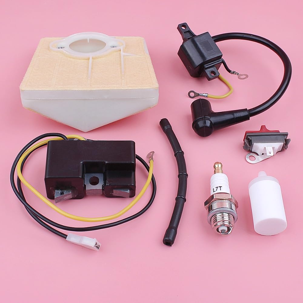herramientas de jardín Kit de manguera de filtro de combustible de la bobina de la bobina de encendido for Husqvarna 61 66 266 Spark Spite Stop Switch Switcher Reemplazar parte de repuesto Tipo antigu