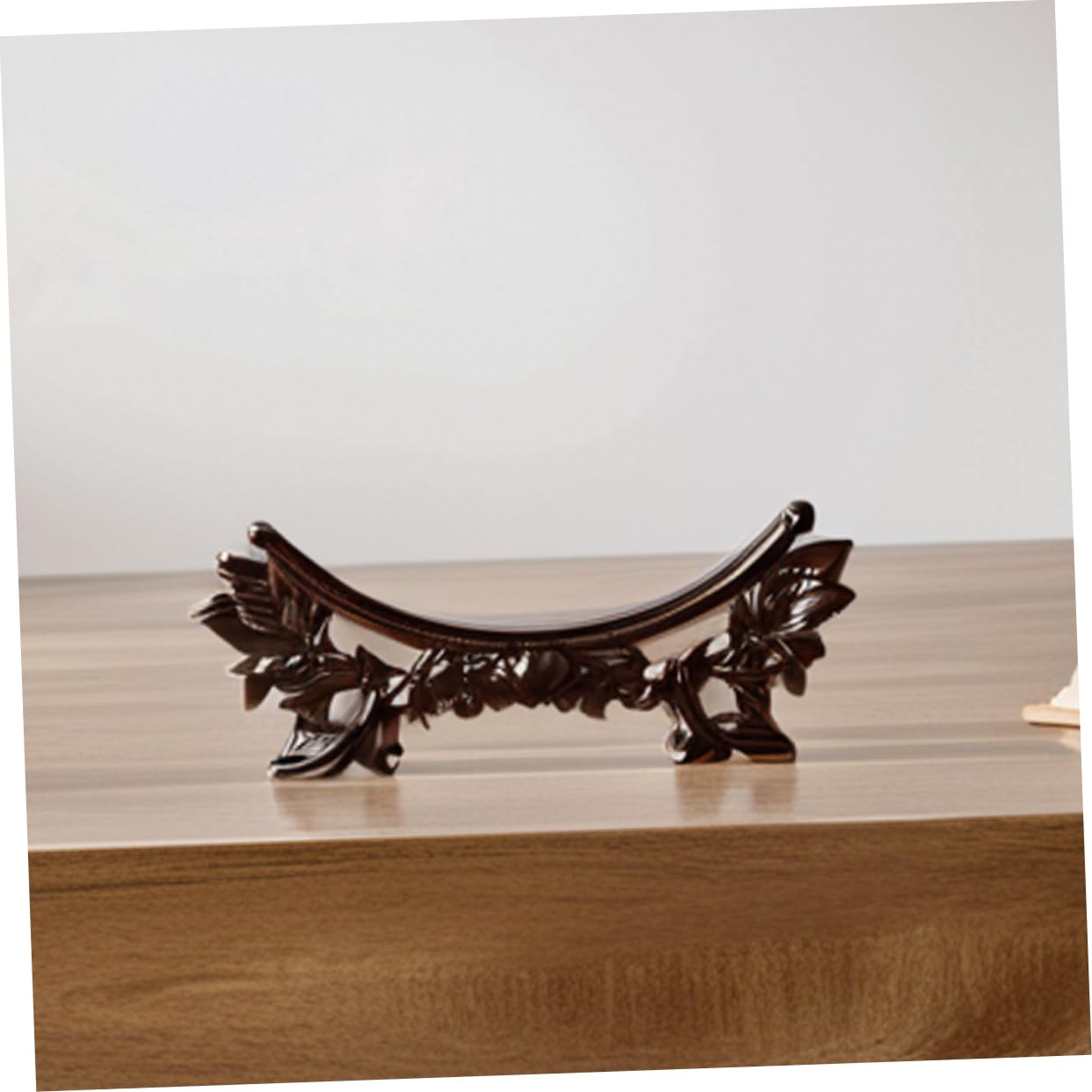 Zerodeko Dragon Plate Holder Stand Wooden Plate Storage Holder Enhancing Your Decor