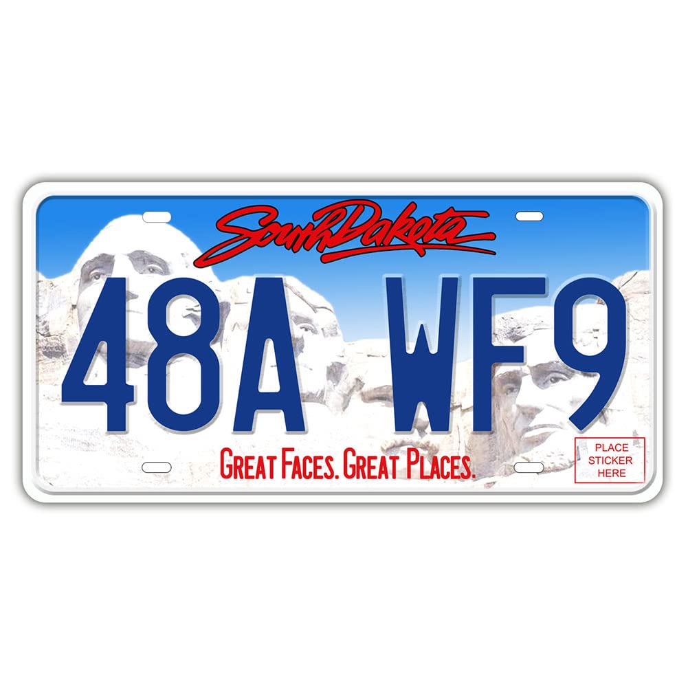 Panguru Replica License Plate of US States, Embossed Novelty Metal Number Tags, 12x6 Inches