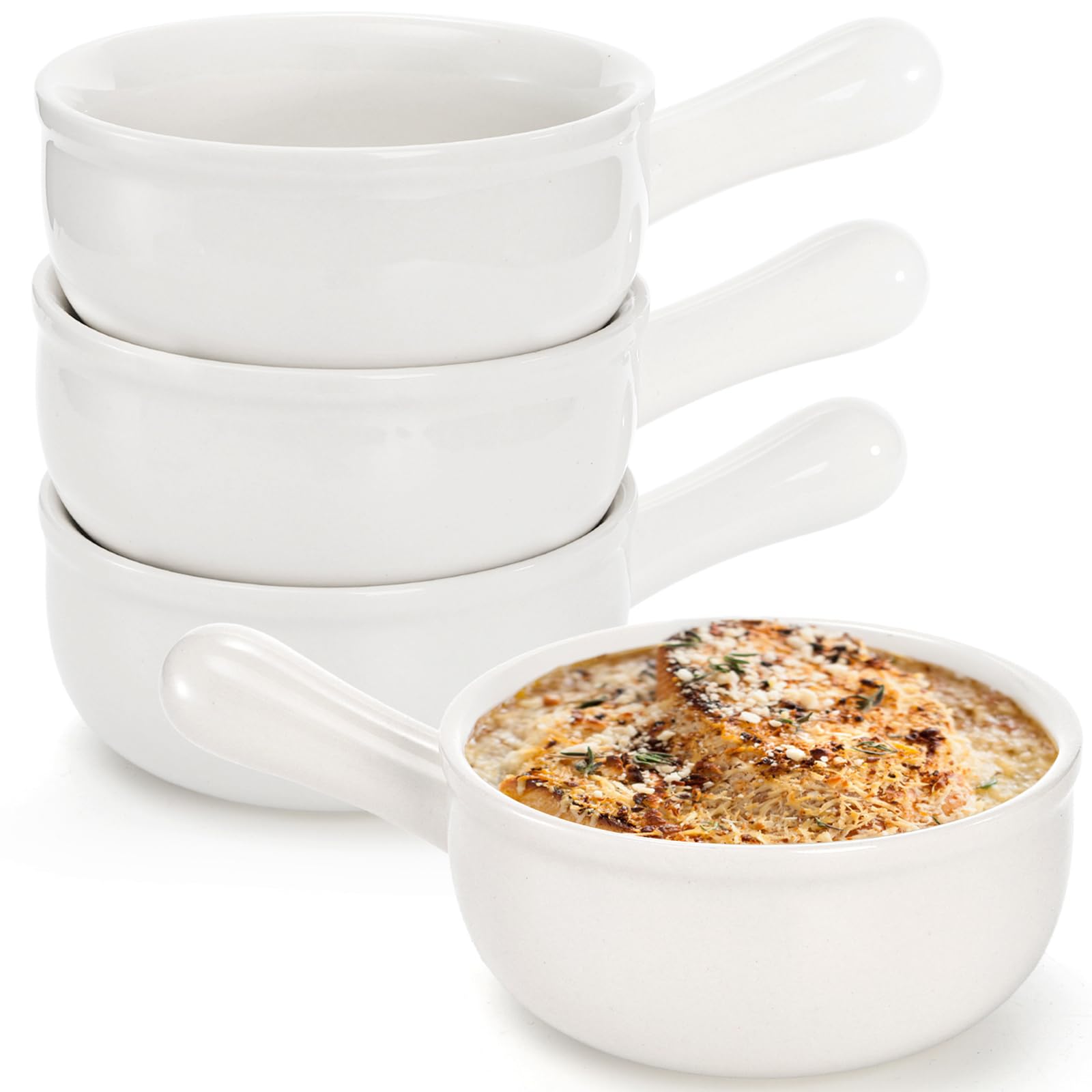 Amazon.com | TOPZEA Set of 4 French Onion Soup Bowls with Handles
