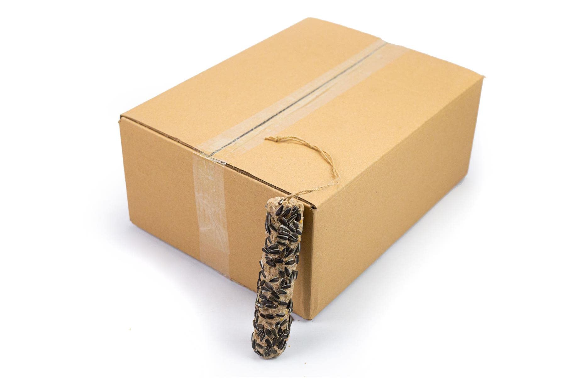 Chubby Medium Sunflower seed Suet Sticks (Pack of 20) High Energy Wild Bird Food, 100% Natural Jute String, Hangable treat for Budgies, Parrots, Finches & More