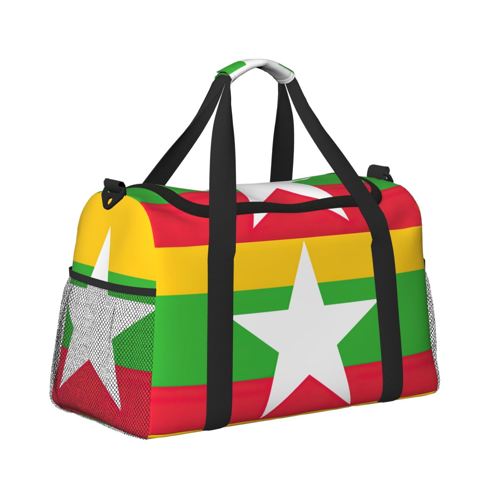Flaga Birmy torba na ramię kobiety mężczyźni podróżna torba crossbody torebka torba na ramię torebki robocze codzienna torba hobo