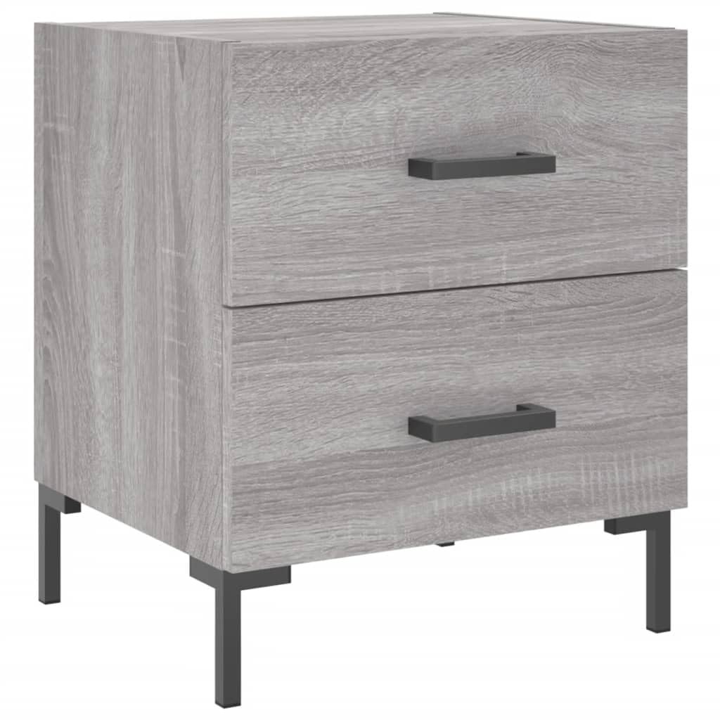 Table de chevet sonoma gris 40x35x47,5 cm en bois d'ingénierie moderne