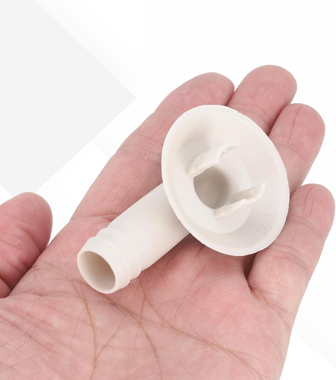 uxcell 4Pcs Air Conditioner Drain Hose Connector Elbow Fitting with Rubber Ring for Mini-Split Units and Window AC Unit 18mm, White
