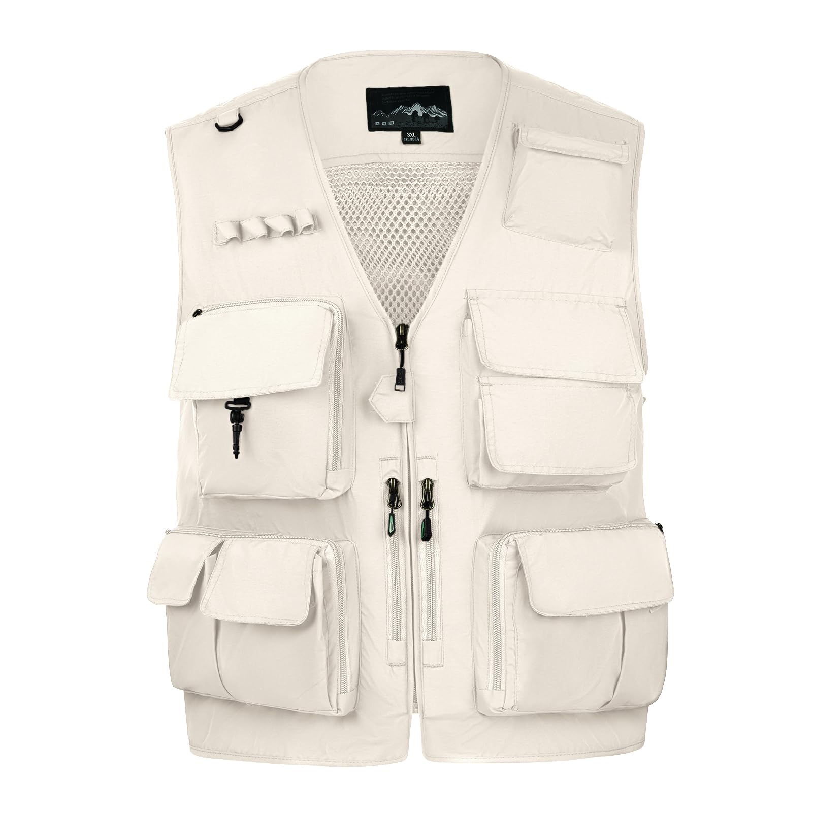 AOTORR Mens Outdoor Work Safari Cargo Photo Travel Fishing Vests for Men with Multi-pockets