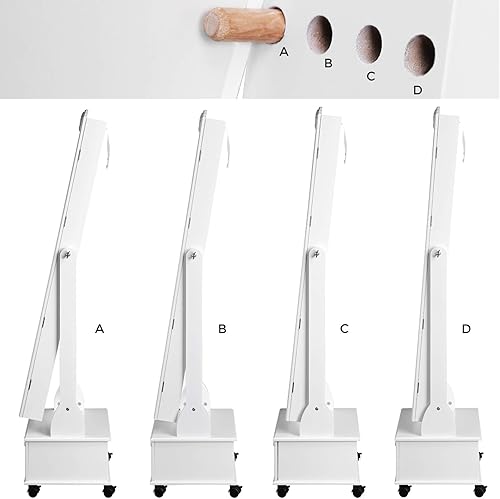 Miniatura 6 de SONGMICS UJJC061W01 - Armario de joyería con ruedas, espejo y cierre independiente con luces LED, cajón grande, color blanco