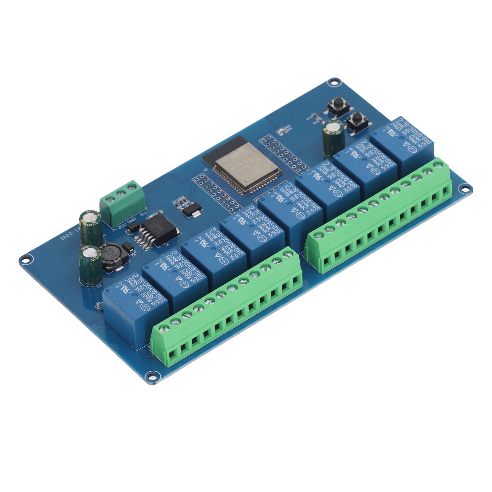 Fafeicy Módulo de Relé 8 Canales con WiFi y BLE, Control Inalámbrico IoT, Automatización Inteligente, 5-30V DC