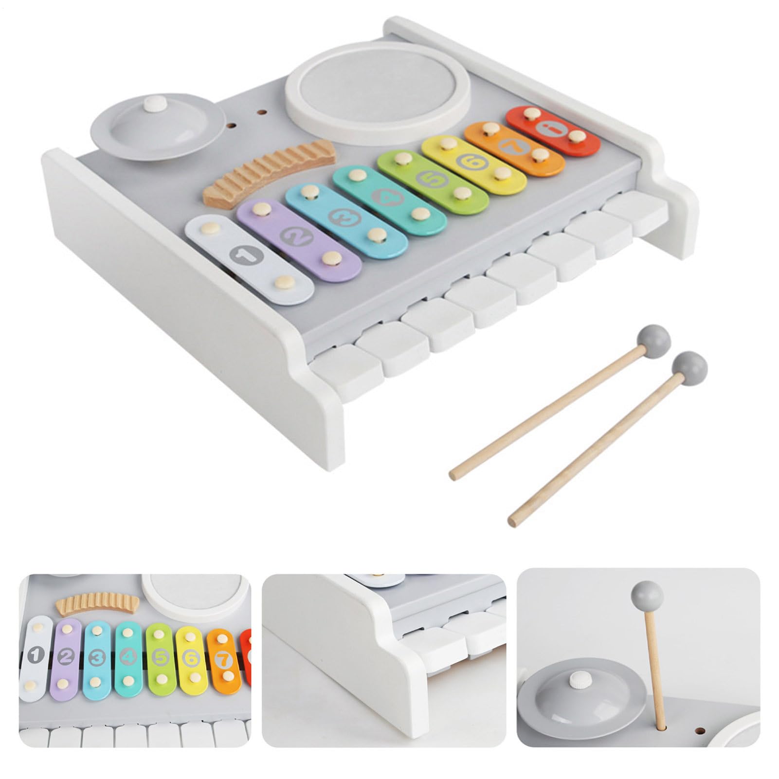 Xylophone Pour Apprentissage Ludique Et Multifonctionnel | Xylophone Instrument d'Apprentissage Pour Garçons Filles Maison Crèche Maternelle Salle De Classe Anniversaire Noël
