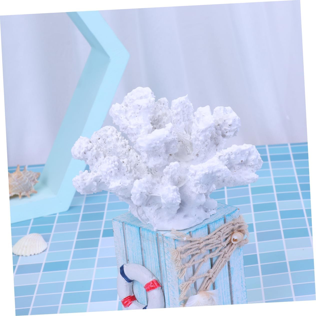 DOITOOL White Aquarium Decor 3 Pcs Ornament Faux Plants Mediterranean Household Decoration Crafts False Coral Sculpture Aquarium Coral