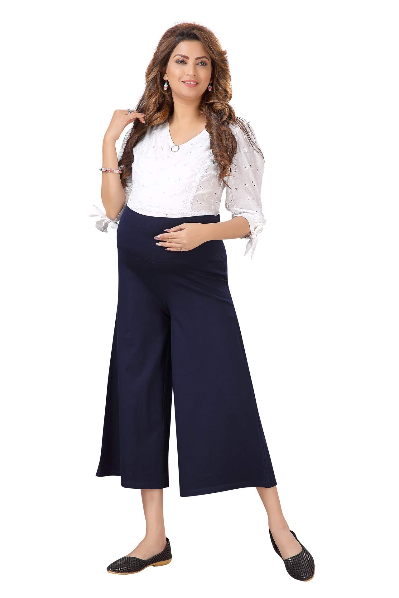 Easy Feed Women's Regular Fit Cotton Maternity Palazzo