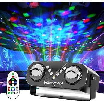 Party Light with 2 RGB Disco Balls LED Disco Light Remote Control [Energy Class E]