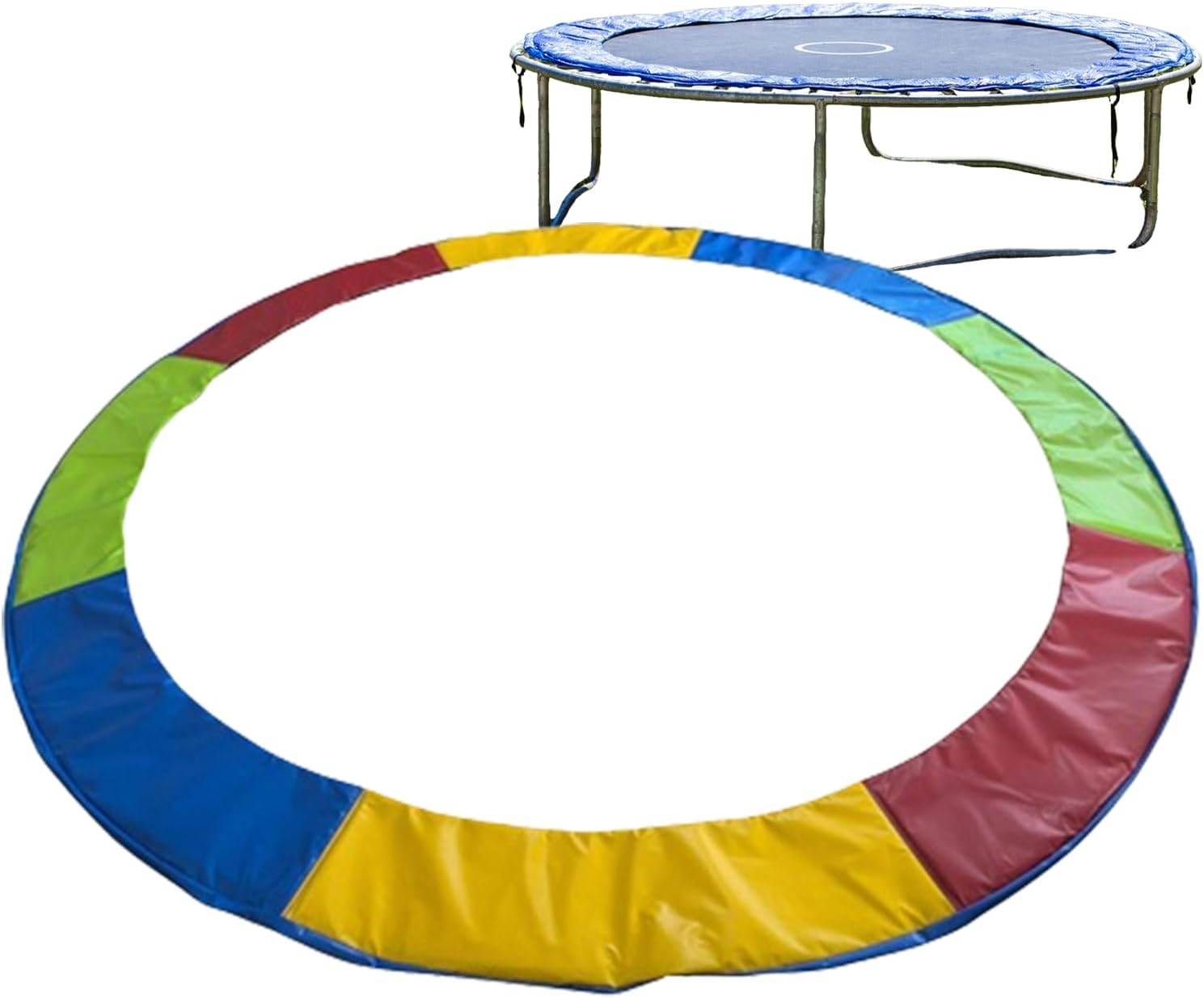 トランポリン パッド 交換用,安全保護用 丸型 クッション | 防塵防水プロテクター 屋外使用寿命延長 天候ダメージ保護 バックヤー