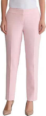 Kasper Womens Stretch Crepe Slim Leg Pant