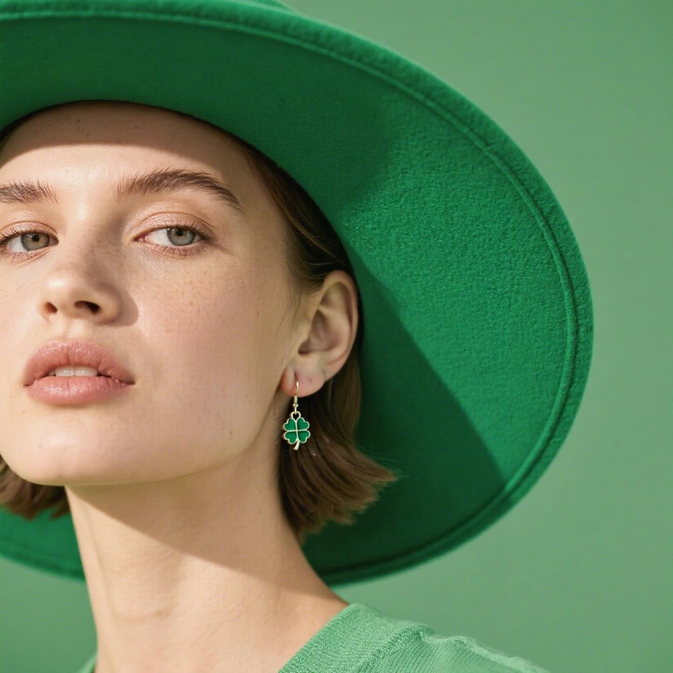 St. Patrick's Day Earrings for Women Green Irish Shamrock Earrings Good Luck Clover Dangle Earring Saint Patricks Day Jewelry Gifts Accessories - Image 3