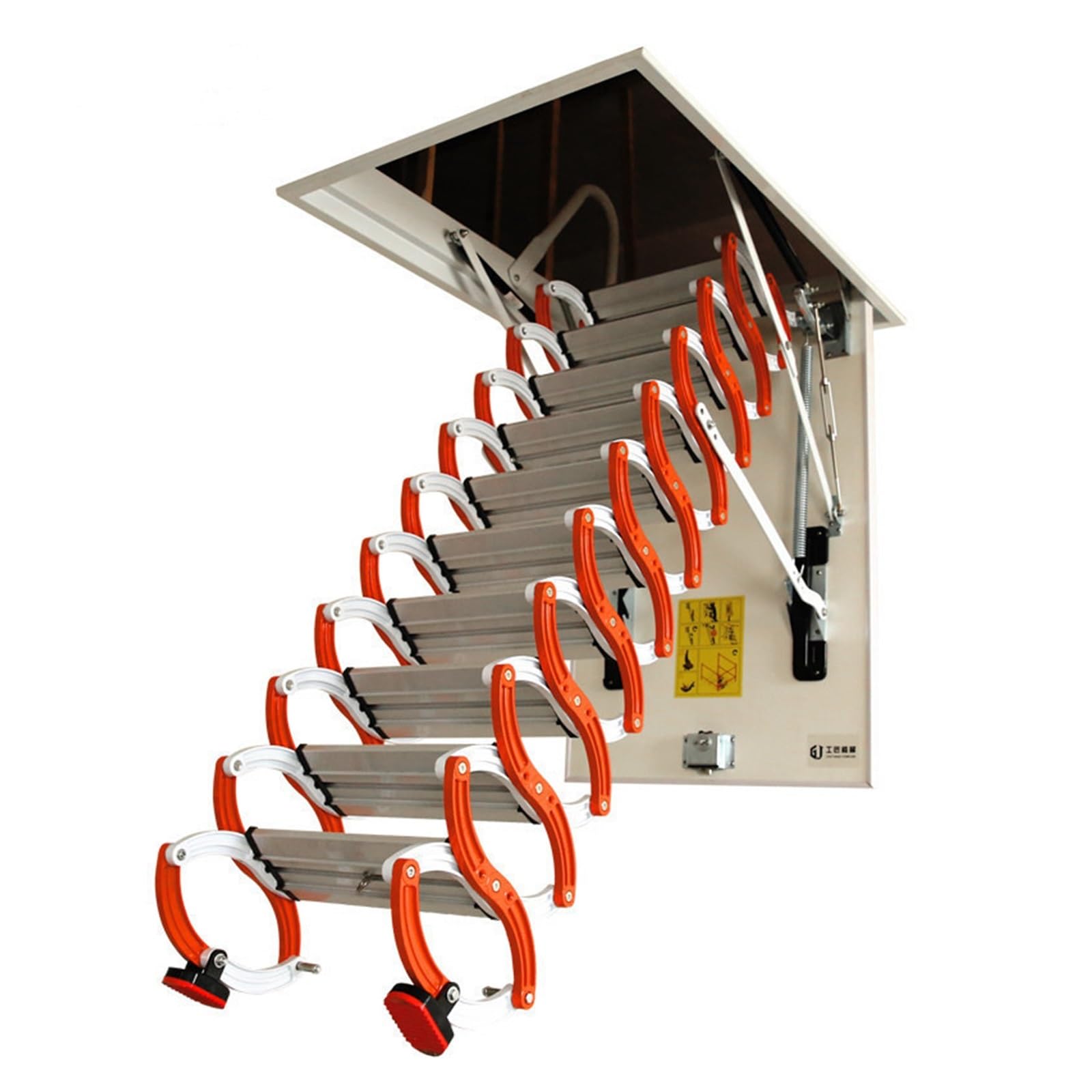Attic ladders Attic Ceiling Pull Down Ladder Folding Loft Stairs Telescopic Ladder, for Attic Garages Roofs Basements(70 * 100cm)